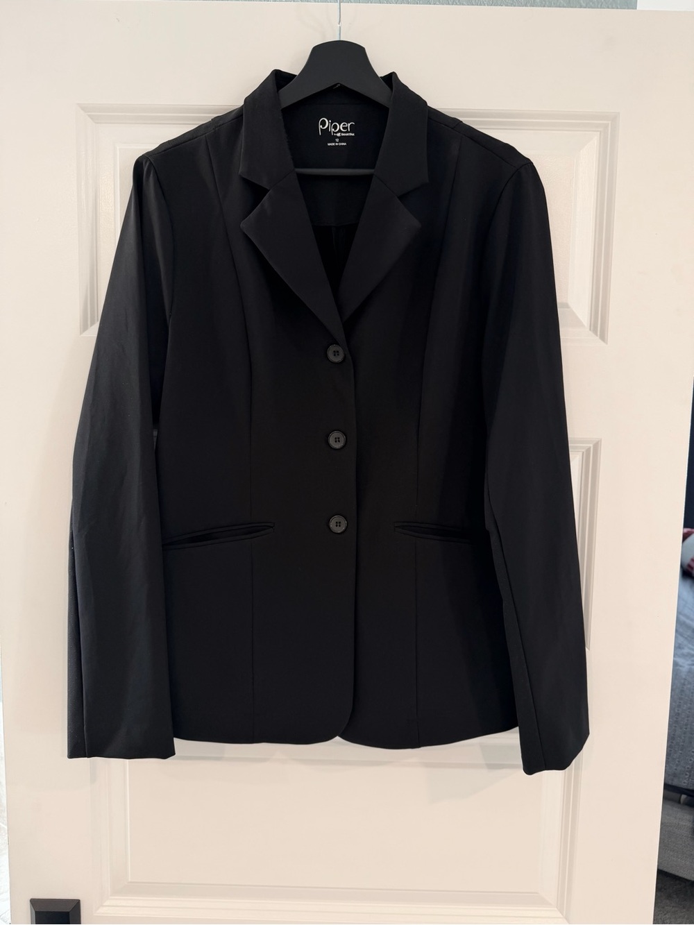 Piper AirTech Black Equestrian Show Coat Blazer